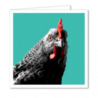 Speckled hen greeting card