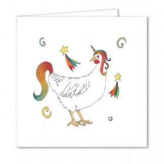 Unicorn Hen Greeting Card