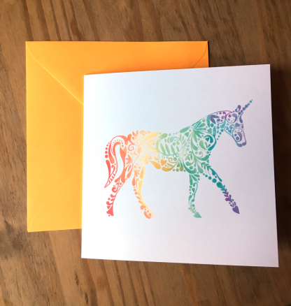 Unicorn Pattern Card