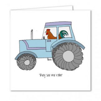 Rooster on a Tractor