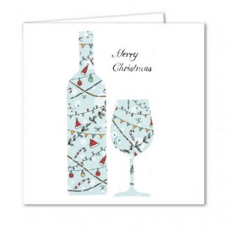 Merry Christmas Wine Card