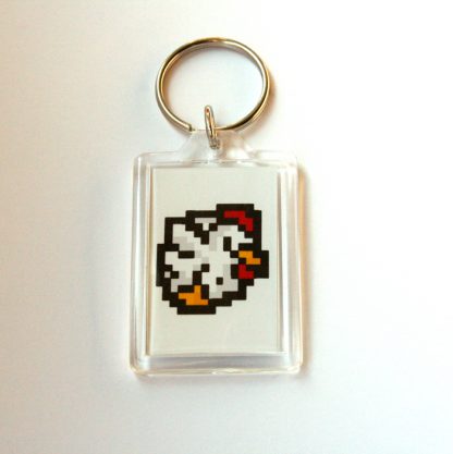 Pixel Chicken Keyring