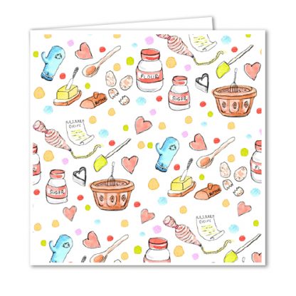 Baking Accessories Greetings Card