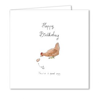 Quirky birthday card good egg