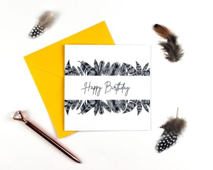 Elegant Feathers Card