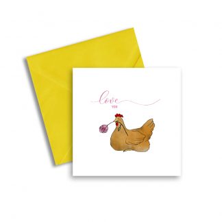 Love You Chicken Valentine or Galentine Card